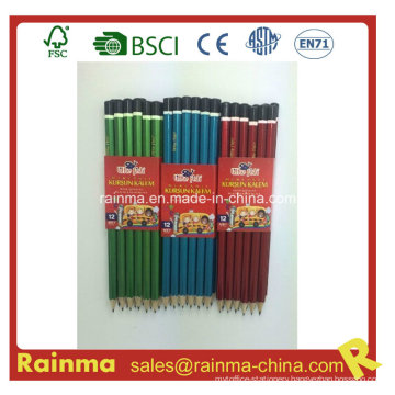 Glitter Lacquare Barrel Hb Wooden Pencil with High Quality